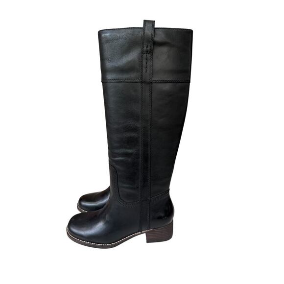 Lucky Brand Women’s Black Hybiscus Wide Calf Boot Size 7.5 M - Picture 6 of 11